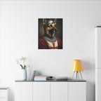 German Shepherd Medieval Knight Portrait Canvas Wall Art, Regal Dog Painting, German Shepherd Lover Gift, Stretched Canvas