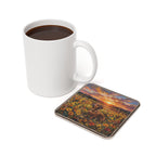 Dachshund Acrylic Gallery Print Sunset Prairie Drink Coaster | Premium Dog Prints | Tritan — detail view