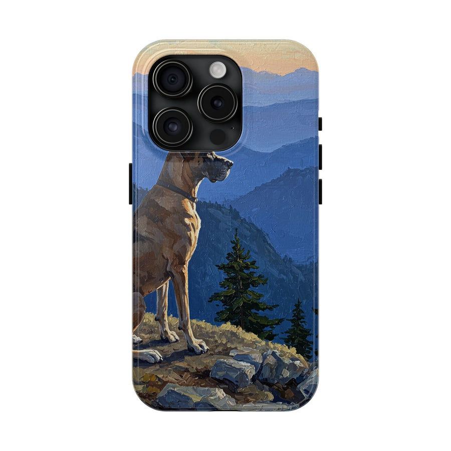 Acrylic Great Dane - Mountain Overlook | Tough Phone Case