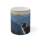 Acrylic Border Collie - Mountain Overlook | Ceramic Mug 11oz
