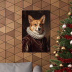 Pembroke Welsh Corgi Renaissance Royal Portrait Matte Poster, Regal Dog Art Print, Pembroke Welsh Corgi Lover Gift, Wall Art