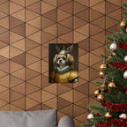 Shih Tzu Medieval Knight Portrait Matte Poster, Regal Dog Art Print, Shih Tzu Lover Gift, Wall Art
