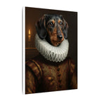 Dachshund Renaissance Royal Portrait Canvas Wall Art, Regal Dog Painting, Dachshund Lover Gift, Stretched Canvas