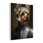Yorkshire Terrier Medieval Knight Portrait Canvas Wall Art, Regal Dog Painting, Yorkshire Terrier Lover Gift, Stretched Canvas