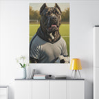 Cane Corso Oil Painting Soccer Portrait Canvas Wall Art | Dog Lover Gift | Athletic Pet Decor