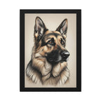 German Shepherd Watercolor Canvas Print, GSD Dog Wall Art, Pet Lover Gift, Home Decor Art for Dog Owners, Dog Memorial Gift, Large Canvas