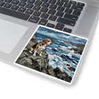 Beagle Acrylic Gallery Print Coastal Cliffside Kiss-Cut Stickers | Premium Dog Prints | Tritan — view 7 of 12