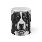 Bernese Mountain Dog Charcoal Portrait Ceramic Mug 11oz | Premium Dog Art | Tritan