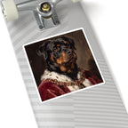 Rottweiler Kings & Queens Royal Portrait Sticker, Dog Portrait Vinyl Decal, Kiss-Cut Sticker, Rottweiler Lover Gift