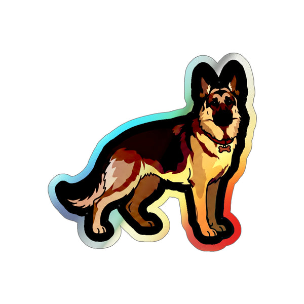 Pop Art German Shepherd Holo Sticker | Tritan