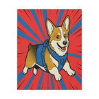 Pembroke Welsh Corgi Comic Pop Art Canvas - Bold Action Corgi Print for Retro Wall Decor