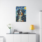 Bernese Mountain Dog Post-Impressionist Oil Painting Canvas Art | Berner Dog Gift | Pet Loss Memorial Wall Art Decor