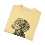 Dachshund Woodcut Art Shirt | Comfort Colors Tee