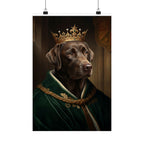 Labrador Retriever Kings & Queens Royal Portrait Matte Poster, Regal Dog Art Print, Labrador Retriever Lover Gift, Wall Art