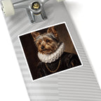 Yorkshire Terrier Renaissance Royal Portrait Sticker, Dog Portrait Vinyl Decal, Kiss-Cut Sticker, Yorkshire Terrier Lover Gift