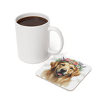 Golden Retriever Watercolor Cork Back Coaster | Dog Lover Gift