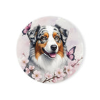 Australian Shepherd Watercolor Butterfly Bloom Gift Set — Mug + Coaster + Sticker | Tritan