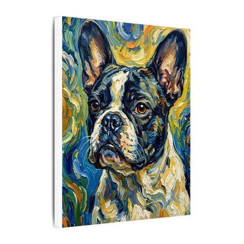 Gallery-wrapped canvas side profile showing the 0.75 inch depth