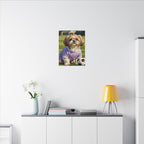 Shih Tzu Oil Painting Soccer Portrait Canvas Wall Art | Dog Lover Gift | Pet Decor | Sports Fan Art