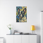 French Bulldog Post-Impressionist Oil Painting Canvas Wall Art Decor Gift for Dog Lovers