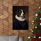 Bernese Mountain Dog Renaissance Royal Portrait Matte Poster, Regal Dog Art Print, Bernese Mountain Dog Lover Gift, Wall Art