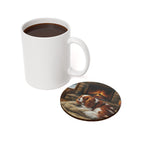 Acrylic Cavalier King Charles Spaniel - Winter Hearth | Cork Back Coaster