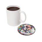 English Bulldog Watercolor Butterfly Bloom Drink Coaster | Premium Dog Art | Tritan