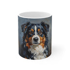 Acrylic-Style Australian Shepherd - Slate Blue | Ceramic Mug 11oz