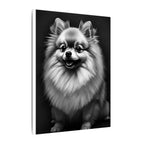 Pomeranian Charcoal Portrait Canvas Print | Dog Wall Art Gift | Pet Lover Decor | Realistic Pom Sketch Artwork