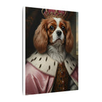 Cavalier King Charles Spaniel Medieval Knight Portrait Canvas Wall Art, Regal Dog Painting, Stretched Canvas