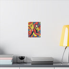 Standard Poodle Pop Art Canvas, Energetic Comic Book Style Print, Retro Halftone Dog Artwork for Modern Decor
