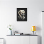 Golden Retriever Stained Glass Canvas Wall Art, Dog Lover Gift, Pet Portrait Print, Golden Retriever Art, Home Decor