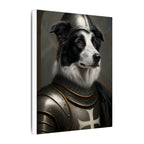 Border Collie Medieval Knight Portrait Canvas Wall Art, Regal Dog Painting, Border Collie Lover Gift, Stretched Canvas