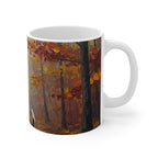 Acrylic Beagle - Autumn Woods | Ceramic Mug 11oz