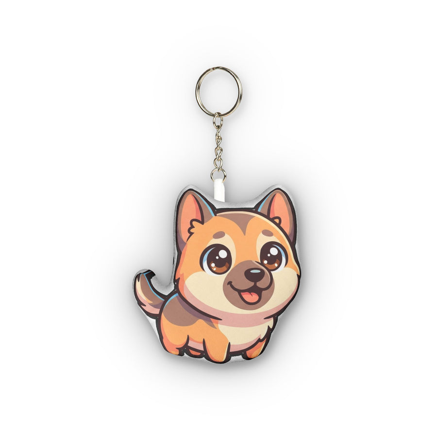 Chibi German Shepherd Plush Keychain | Tritan