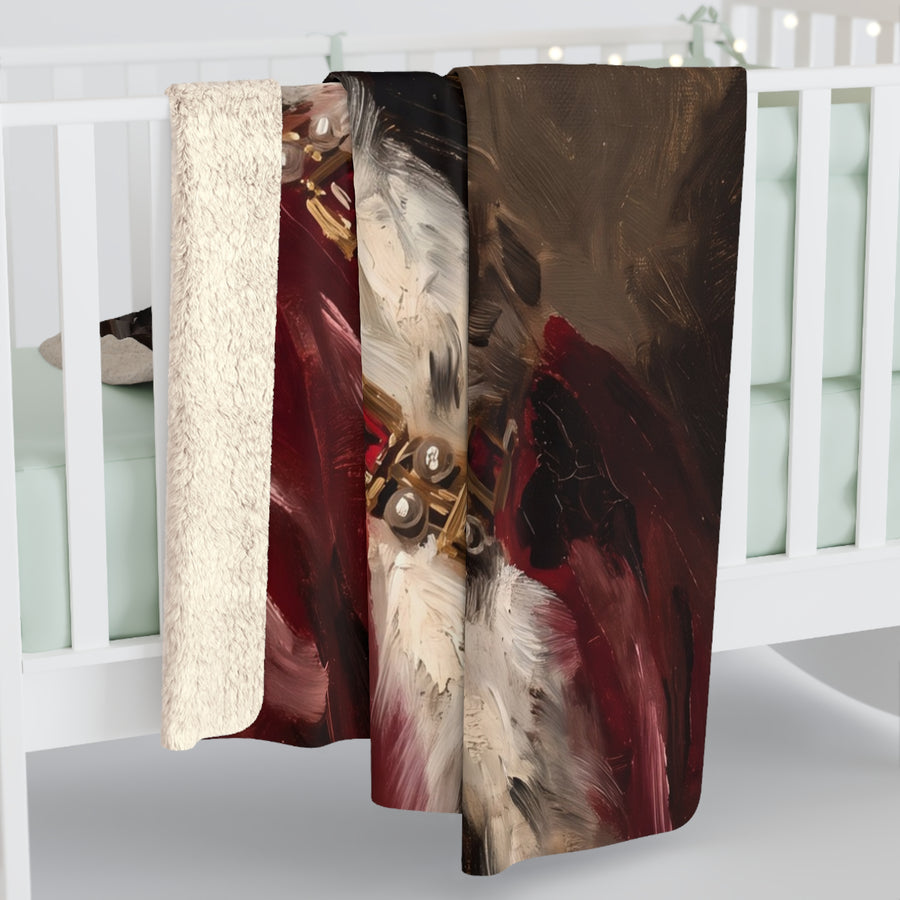 Rottweiler Kings & Queens Royal Portrait Regal Throw Blanket | Premium Dog Art | Tritan
