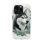 Siberian Husky Watercolor Botanical Wreath Phone Case | Premium Dog Prints | Tritan — view 6 of 28
