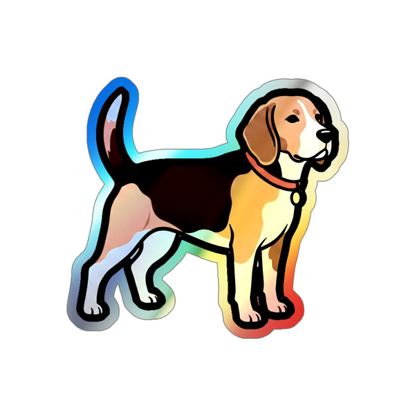Pop Art Beagle Holo Sticker | Tritan