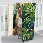 Labrador Retriever Watercolor Rain Garden Throw Blanket | Premium Dog Art | Tritan