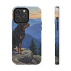 Acrylic Rottweiler - Mountain Overlook | Tough Phone Case