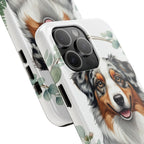 Australian Shepherd Watercolor Botanical Wreath Phone Case | Premium Dog Prints | Tritan — view 23 of 28