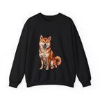 Shiba Inu Sweatshirt | Painterly Dog Art Crewneck | Shiba Mom Gift | Cozy Pullover for Dog Lovers | Pet Portrait Apparel — primary view