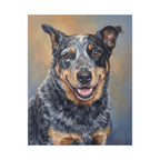 Huckleberry — Custom Blue Heeler Portrait Canvas