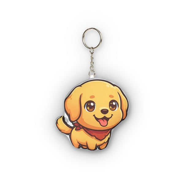 Chibi Golden Retriever Plush Keychain | Tritan — Lifestyle View