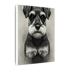 Miniature Schnauzer Charcoal Portrait Canvas Wall Art | Dog Lover Gift | Pet Memorial Decor | Custom Pet Art Print