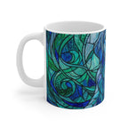 Golden Retriever Stained Glass Cool Jewel Ceramic Mug 11oz | Dog Lover Gift