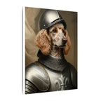 Poodle Medieval Knight Portrait Canvas Wall Art, Regal Dog Painting, Poodle Lover Gift, Stretched Canvas