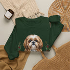 Shih Tzu Christmas Wreath Crewneck Sweatshirt — view 4