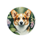 Corgi Watercolor Garden Peek Gift Set — Mug + Coaster + Sticker | Tritan