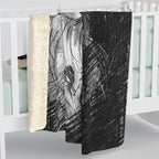 Golden Retriever Charcoal Portrait Throw Blanket | Premium Dog Art | Tritan
